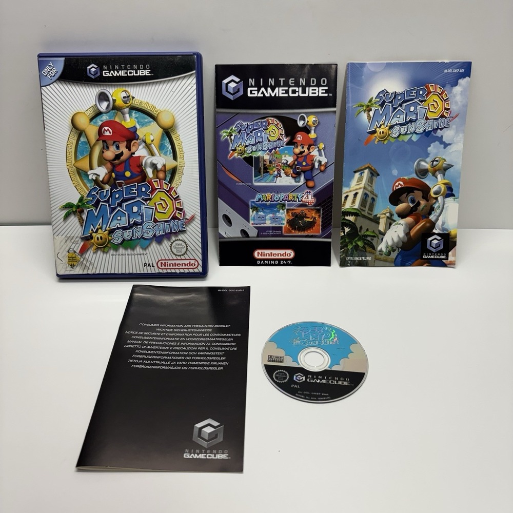 Super Mario Sunshine (GameCube, 2002, PAL) - CIB Nintendo Platformer